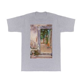 John Singer Sargent The Garden Wall T Shirt | Artisticrealism, Wallart, Abstract, Painters, Digital, Illustration, Sargent, Homedecoration, Famous, Decorative 