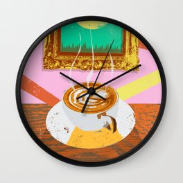 MOON COFFEE Wall Clock