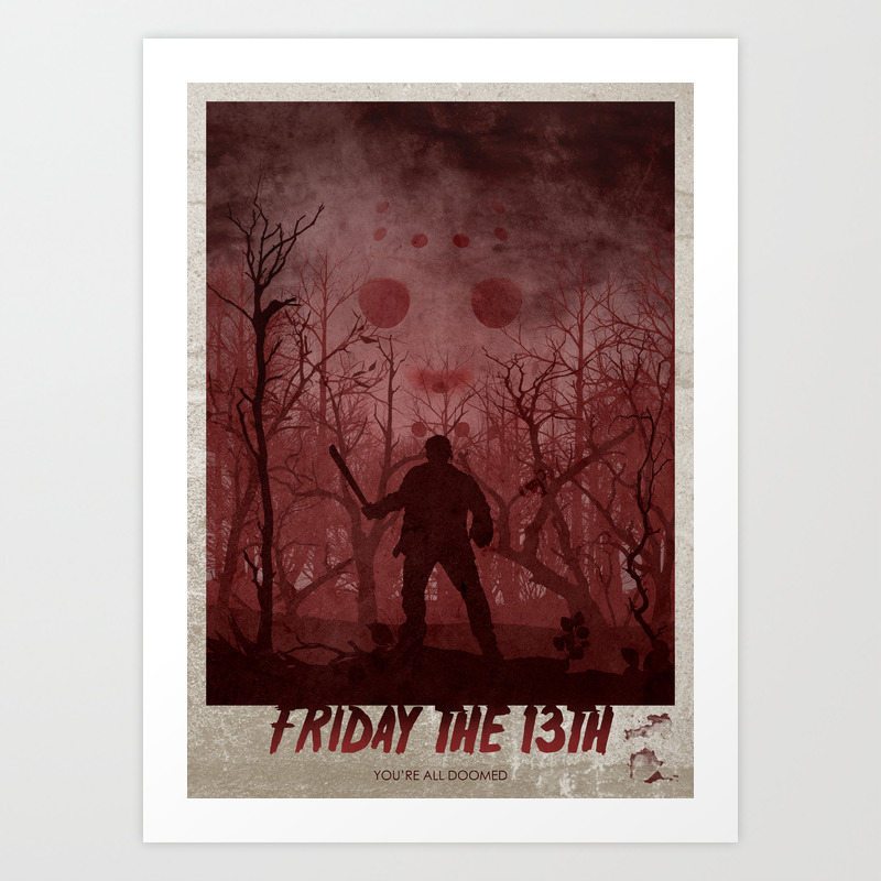 Friday The 13th Art Print By Ryanswannick Society6