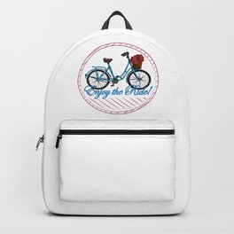 Enjoy The Ride - Romantic Bicycle  Backpack
