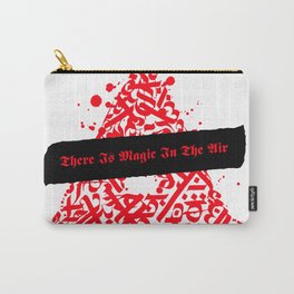 There Is Magic In The Air - Red Celtic Triangle Carry-All Pouch | Giftsforpagans, Celticpattern, Red, Celtic, Pagansymbol, Wicca, Pagansymbolism, Witches, Graphicdesign, Oldscripture 