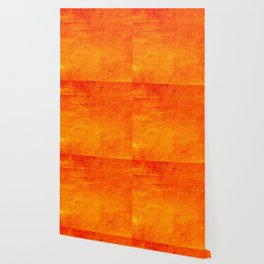 Orange Sunset Textured Acrylic Painting Wallpaper