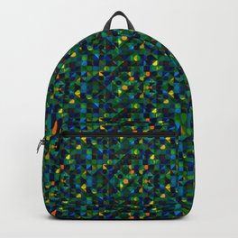  The Water of the Sea Pattern - Yellow, Orange, Blue and Green Vector Shapes merged together.  Backpack