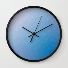 Blue fracture polygons Wall Clock