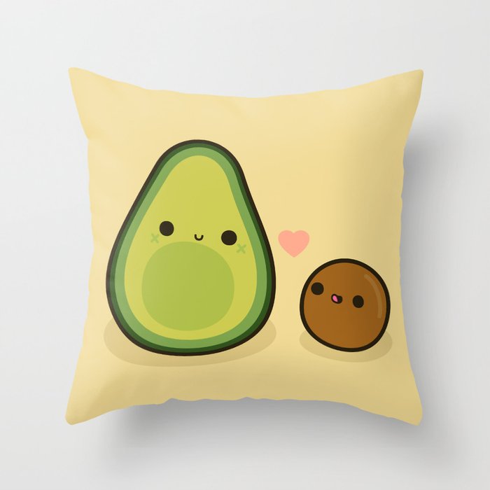 cute avocado pillow