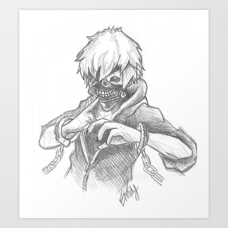 Tokyo Ghoul Kaneki Ken Art Print By Littlewhisper Society6