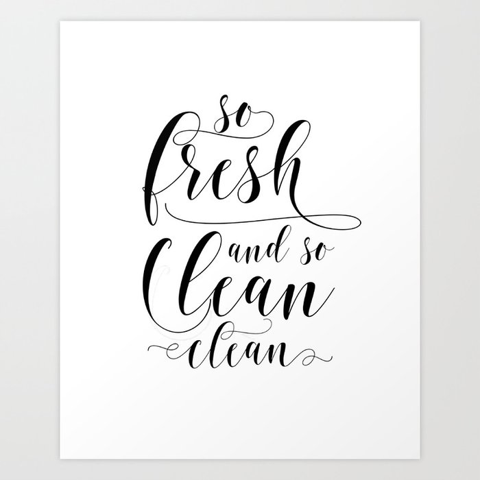 So Fresh And Clean Printable Art Bathroom Wall Printable Art Bathroom Wall