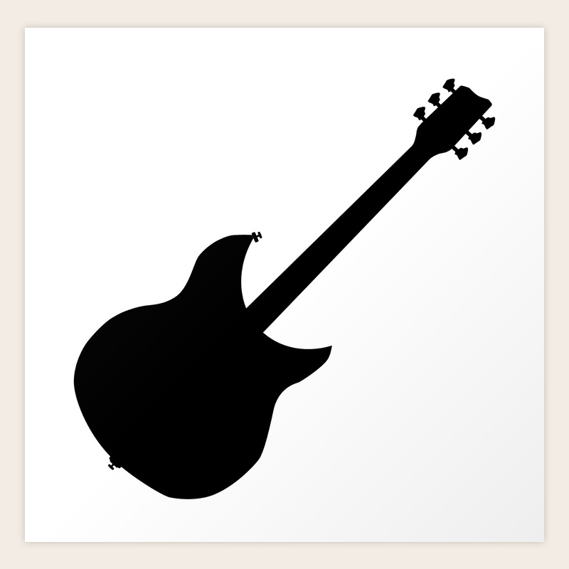 Electric guitar silhouette Clearance