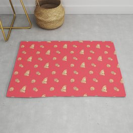 Smiling Chocolate Chips Cookies Pattern Rug