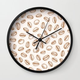 Roasted Coffee Seeds Wall Clock