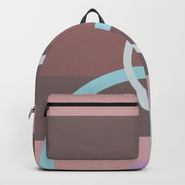 Circles&Coffee-colored lines Backpack