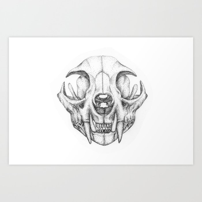 Fox Skull Art Print by selvynilist | Society6