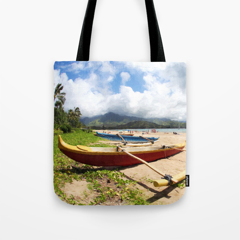outrigger canoe tote bag by sylviacookphotography