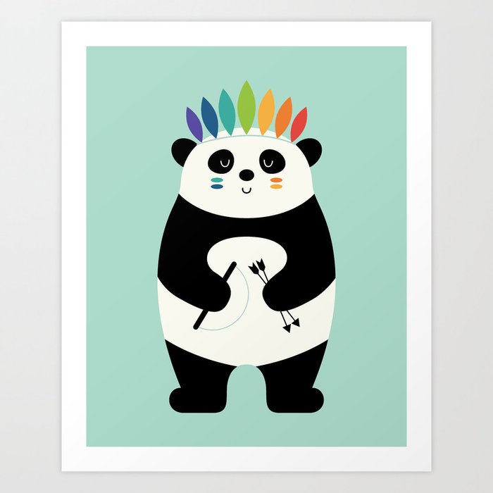 Discover the motif BE BRAVE PANDA by Andy Westface as a print at TOPPOSTER