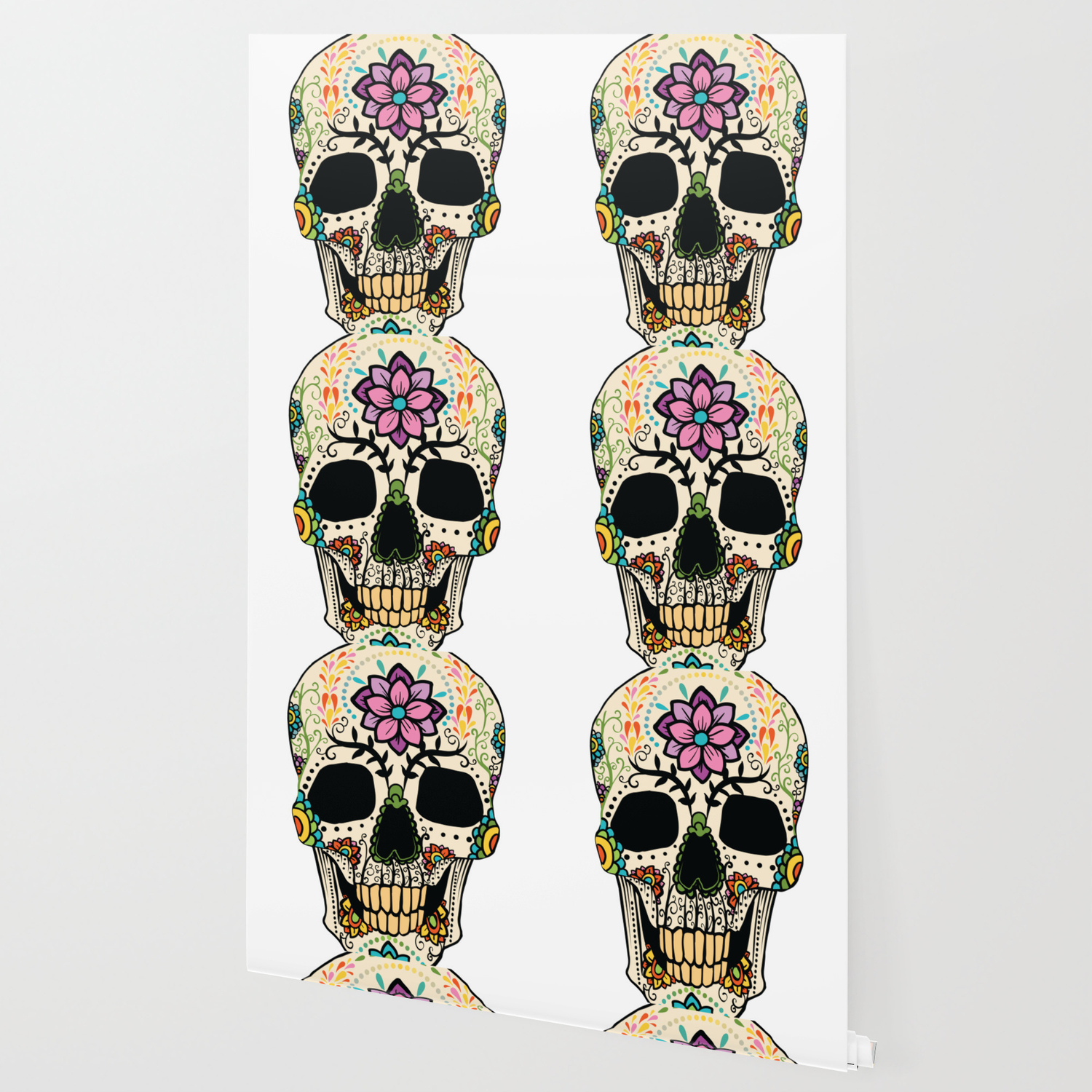Color Skull Wallpaper By Live Art Society6