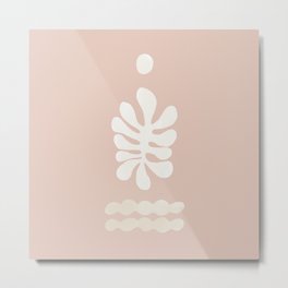 Botanical Elements NO.1 | Soft Pink Metal Print | Peace, Botanic, Drawing, Stye, Garden, Shape, Harmony, Pink, Modern, Minimal 