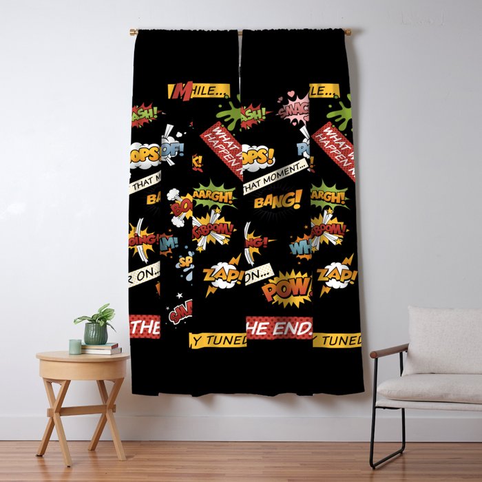 Superhero Wham Blackout Curtain By Oldurbanfarmhouse Society6
