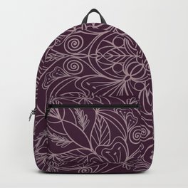 Mandala art flower pattern purple blue art  Backpack