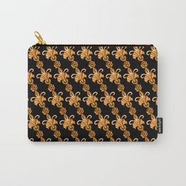 Golden flowers on black Carry-All Pouch