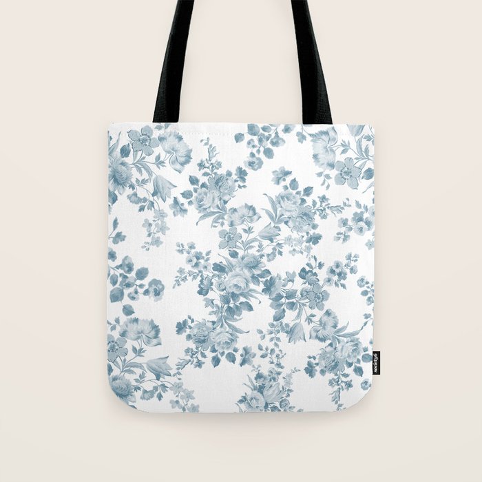 blue floral bag