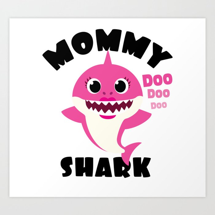 mommy shark baby shark design art printthedonoftshirts