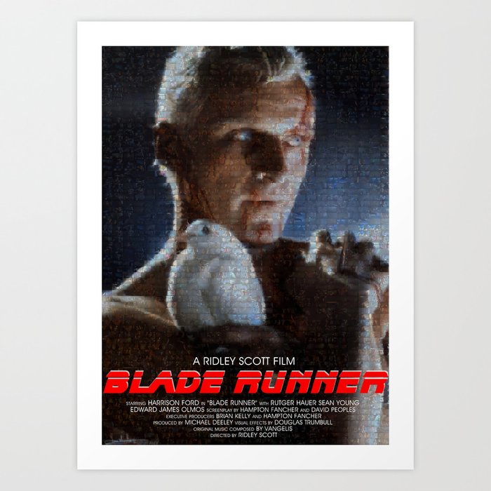 Blade Runner Mosaic Art Movie Poster Dove Art Print By Tdforeman Society6