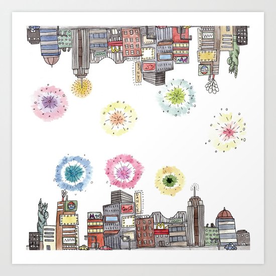 New York City Art Print by bweeber | Society6