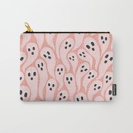 Ghostly Swarm on Pattern | Pink Carry-All Pouch