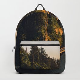 A Curvy Park - Vancouver, British Columbia, Canada Backpack | Canada, Orange, Goldenhour, Warm, Sunset, Digital, Moody, Photo, Road, Nature 