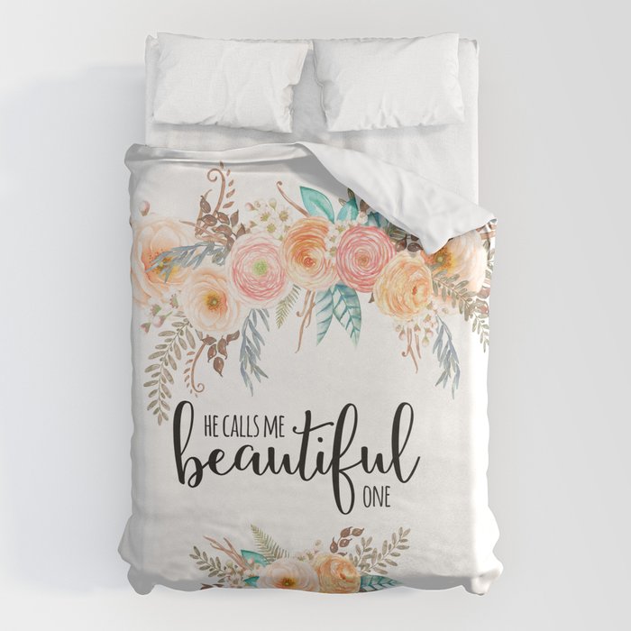 He Calls Me Beautiful One Song Of Solomon 2 10 Duvet Cover By Leela Design Society6 He Calls Me Beautiful One Song Of Solomon 2 10 Duvet Cover By Leela Design Society6