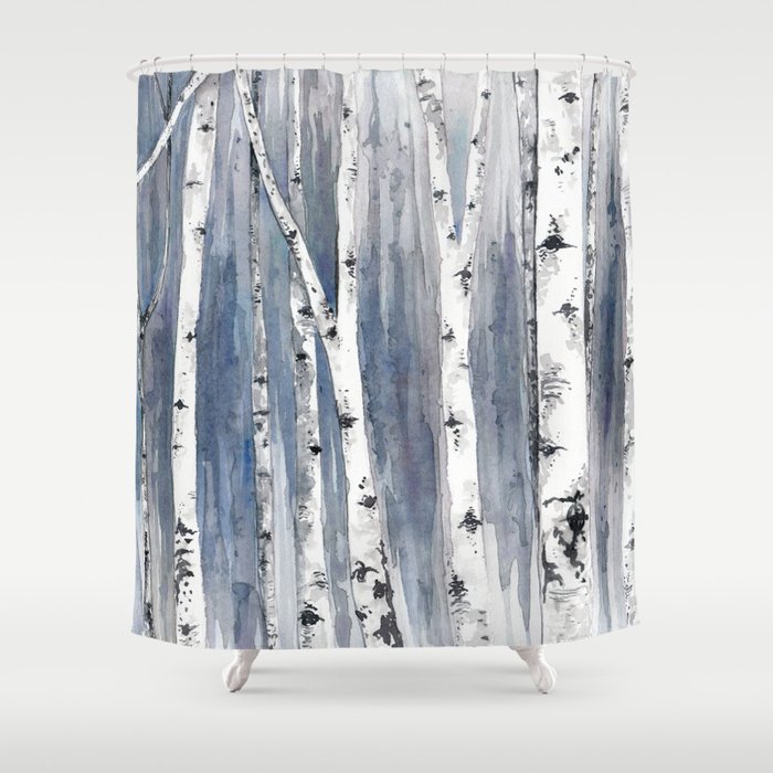 Birch Trees Shower Curtain By Mice Sheppard Society6 Birch Trees Shower Curtain By Mice, Society 6 Shower Curtain
