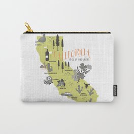 California Map Carry-All Pouch | Graphic Design, Nature, Illustration 