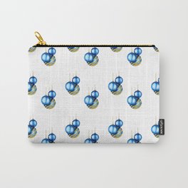 Blue and Golden Christmas Balls Carry-All Pouch