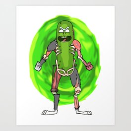 Pickle Rick Art Prints For Any Decor Style Society6