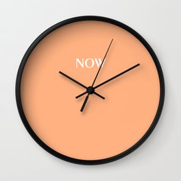 Now PEACH COBBLER solid color  Wall Clock