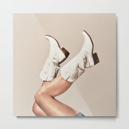 These Boots - Neutral / Beige Metal Print