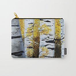 Birch Grove, acrylic painting, inspired by Belarus Carry-All Pouch