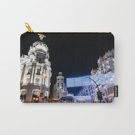 Gran Via Street at Night Carry-All Pouch