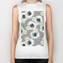 Soothing Rose Garden Gray White Navy Throw Pillow By