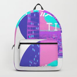 Tired Vaporwave Aesthetic hypnotic Style Gift Sad Vaporwave Design Backpack