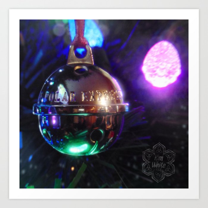 polar express bell art print by whitetigress76