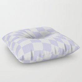 Warped Check - Periwinkle  Floor Pillow
