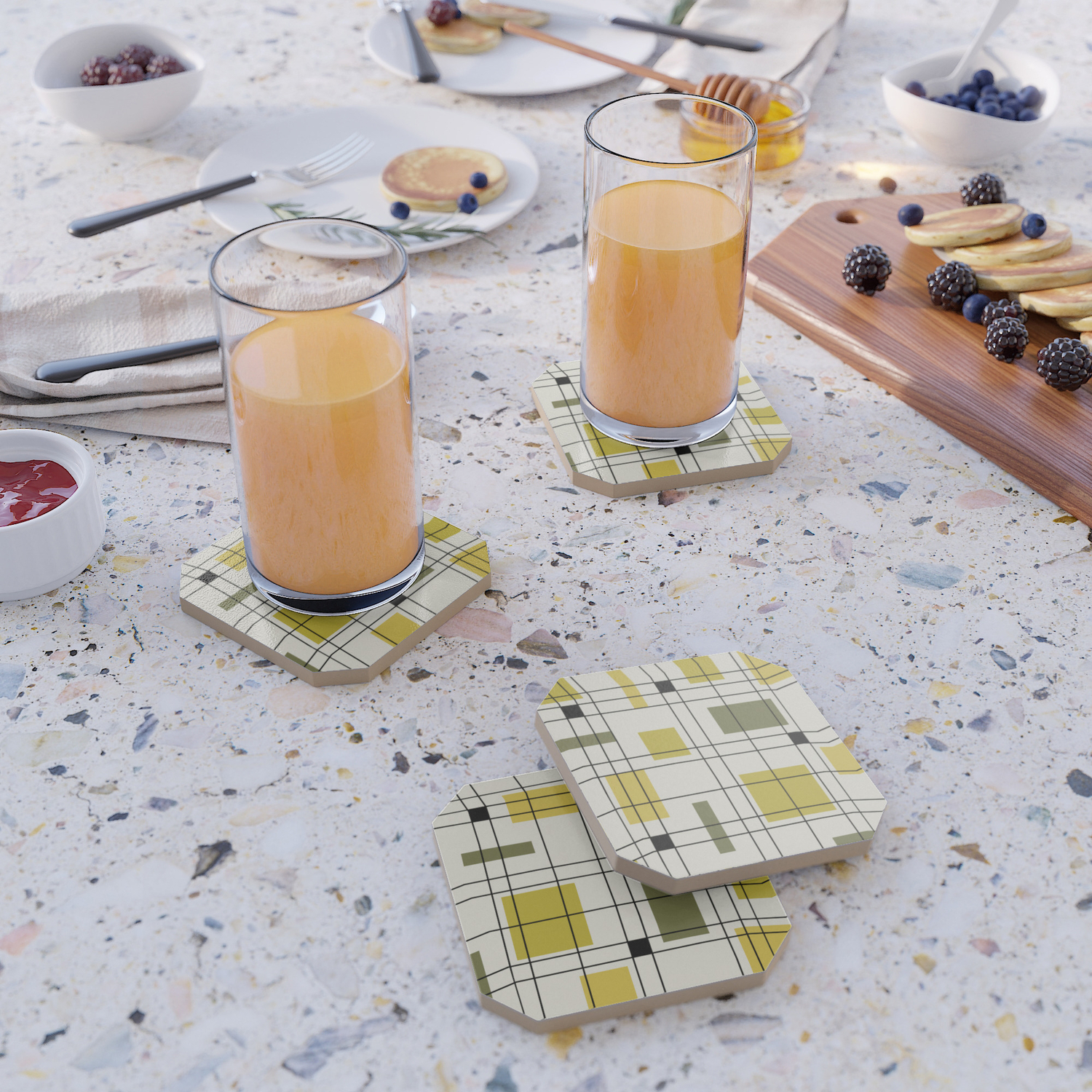 1950 S Abstract Art Chartreuse Coaster By Zennykenny Society6